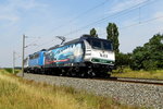 Am 22.07.2016 fuhren die 145 023-6 und die 155 045-9 und die 140 042-4 von der Press aus Richtung Borstel nach Stendal.