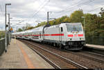 146 558-2 DB als IC 2036 (Linie 56) von Leipzig Hbf nach Norddeich Mole durchfährt den Hp Magdeburg Herrenkrug auf der Bahnstrecke Berlin–Magdeburg (KBS 201).
[17.10.2019 | 14:50 Uhr]