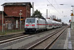 146 564-0 DB als IC 2048 (Linie 55) von Dresden Hbf nach Köln Hbf durchfährt nach einem mehrminütigen Signalhalt vor dem Bahnübergang den Hp Prödel auf der Bahnstrecke