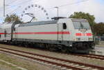 146 576-4  mit IC 2239(WWM-LL)kurz vor der Ausfahrt in Warnem�nde am 01.10.2026