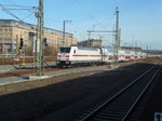 146 577 warten auf dem Bahnhofsvorfeld in Leipzig HBF am 06.02.2016.