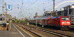 146 279 DB kommt mit dem RE6 von Köln/Bonn-Flughafen nach Minden/Westfalen  und fährt in Köln-Messe-Deutz und hält in Köln-Messe-Deutz und dann weiter in Richtung