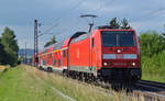 146 245 beförderte am 12.06.17 einen RE durch Himmelstadt nach Frankfurt(M).