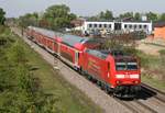 146 110 mit RE 5343 (Offenburg–Basel SBB) am 24.04.2017 in Buggingen