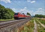 146 242-3 ist als RE 55 in Richtung Frankfurt/M.