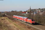 146 115-1 mit dem RE 17027 (Offenburg-Basel Bad Bf) bei Teningen 14.2.18