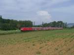 Diese Br.146 fuhr am 26.05.07 von Aalen nach Stuttgart Hbf, hier auf der KBS 786 hinter Aalen in Hhe Essingen(b.