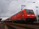 146 209-2 steht am 01.06.07 mit einem RegionalExpress aus Stuttgart HBF auf Gleis 4 des Aalener Bahnhofs und wird bald abgestellt.