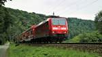 146 012 fuhr als S1 am 24.06.2018 Richtung Bad Schandau (hier in der Nähe von Wehlen)