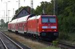 bwegt / DB Regio 146 204 im Sandwich mit 146 203 und 2 Dosto - Nachschuss um 07:30 morgens - 13.09.2020 - Bf Anklam