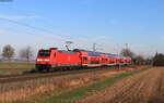 146 235-7 mit dem RE 4749 (Offenburg - Freiburg(Brsg)Hbf) bei Riegel 1.3.22