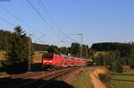 146 238-1 mit dem RE 29034 (Konstanz - St.Georgen(Schwarzw)) bei Peterzell 19.7.22
