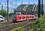 Hochbetrieb zwischen Hbf Köln und der Hohenzollernbrücke.