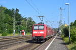 146 010 steht mit ihrer RB40 in Marienborn in Richtung Helmstedt.
