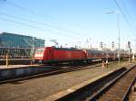 146 205-4 schiebt ihrer Leerwagenganritur in die Abstellgruppe in Stuttgart 16.9.07