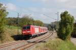146 202-7 zog am 06.10.07 den RE 19444 von Aalen nach Stuttgart HBF, hier bei Mgglingen aufgenommen.