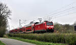 146117 ist hier am 21.3.2026 um 12.21 Uhr in Hasbergen auf der Rollbahn mit dem RE 2 nach Osnabrück HBF unterwegs.
