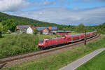146 263 war am 08.05.2026 mit RE 4523 auf dem Weg von Bad Hersfeld nach Frankfurt am Main. Nur weniger Kilometer nach der Abfahrt ging es durch Hermannspiegel.