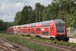 Am 13.06.2026 zog 146 114 ihren RE1 nach Norddeich Mole aus dem Bahnhof Eystrup.
