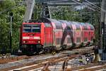 D-DB 146 218-3 zog am 23.07.2026 ihren RE 1 (RE 4312) von Rostock Hbf (WR) kommend nach Hamburg Hbf (AH). Hier bei der Einfahrt in B�chen (ABCH).