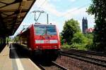 DB 146 270-4 mit der S 32737 (S2) von Dresden Flughafen nach Pirna, am 06.08.2026 in Dresden-Strehlen.