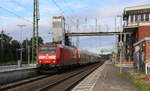 RE 2 mit Zuglok 146118-5 h�lt hier am 22.08.2026 um 08.12 Uhr auf Gleis 2 im Bahnhof Hasbergen.