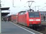 BR 146 016 ist mit einem RE5 nach Koblenz Hbf in Kln Messe/Deutz eingefahren.