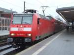 BR 146 015 mit einem RE 6 nach Dsseldorf Hbf, steht im Bochumer Hbf zur Abfahrt bereit.