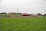 RE 19458 nach Stuttgart Hbf. Gezogen wurde er von 146 226. Aufgenommen bei Mgglingen am 11.04.08.