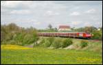 Eine 146er fhrt mit ihrem RegionalExpress als Umleiter nach Stuttgart Hbf. Aufgenommen am 03.Mai 2008 bei Goldshfe.