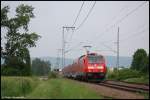 146 216 befrdert am Abend des 28.05.08 RE 19470 von Aalen nach Stuttgart Hbf, aufgenommen bei Aalen-Essingen an der Remsbahn (KBS 786).