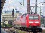 146 017-9 schiebt ihren RE6  Westfalen-Express  aus dem Bielefelder Hbf herraus in Richtung Minden(Westf)