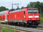 BR 146 218 bei der Einfahrt in den Gleisbereich des Bahnhofs Sen in Richtung Ulm Hbf am 22.08.2008.