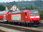 BR 146 112-8 zieht einen RegionalExpress aus Efringen-Kirchen in Richtung Basel Bad.Bhf.