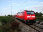 Die BR 146 234 hat am 27.09.2008 mit ihrem RB gleich den Zielbahnhof erreicht.