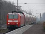 146 020-3 bei der Einfahrt in Dinslaken am 5.2.2009