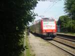 146 115 mit einem RE nach Basel Bad bei der Durchfahrt von Ebringen.