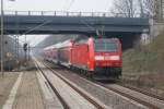 BR 146 101-1 bei der Durchfahrt des Bahnhofes Dedensen/Gmmer am 04.04.2009