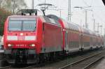 Die 146 025-2 mit dem RE5 von Koblenz nach Emmerich whrend des Halts in Oberhausen Sterkrade am 07.04.2009