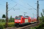 146 114-4 mit dem RE 31017 (Offenburg-Basel Bad Bf) bei Denzlingen 7.8.09