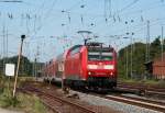 146 128-4 mit dem RE 4421 (Bremen Hbf-Hannover Hbf)in Verden (Aller) 19.8.09