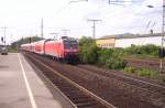 146 016-1 zog am 22.05.2005 den RE 1 auf seinem Weg nach Hamm(Westf) durch Essen-West.