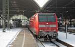 146 026 mit dem RE10219 nach Mnster gerade aus der Vorleistung in Mnchengladbach Hbf angekommen 15.2.2010