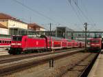 Die 146 244 zog am 26.03.2010 die von Mnchen kommende RE Rckleistung nach Nrnberg Hbf.