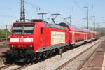 146 114 am 07.05.09 in Weil am Rhein mit RB nach Basel Bad. Bf. 