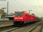 12.03.2011: Die 146 205-0 hlt mit dem IRE 4911 (Karlsruhe-Stuttgart) in Pforzheim Hbf.