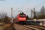 146 238-1 mit dem RE 16847 (Karlsruhe Hbf-Offenburg) bei Bruchhausen 15.3.11