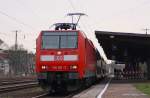 146 001-3 mit dem RE5 von Koblenz nach Emmerich bei der Einfahrt in Kln-West, 26.3.11