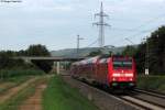 17.08.2011: Die 146 238-1 mit dem IRE 4719 (Karlsruhe-Konstanz) bei Muggensturm.