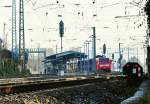 Bahnhof Remagen von Norden mit 146 029 am Bahnsteig 3 - 17.01.2012